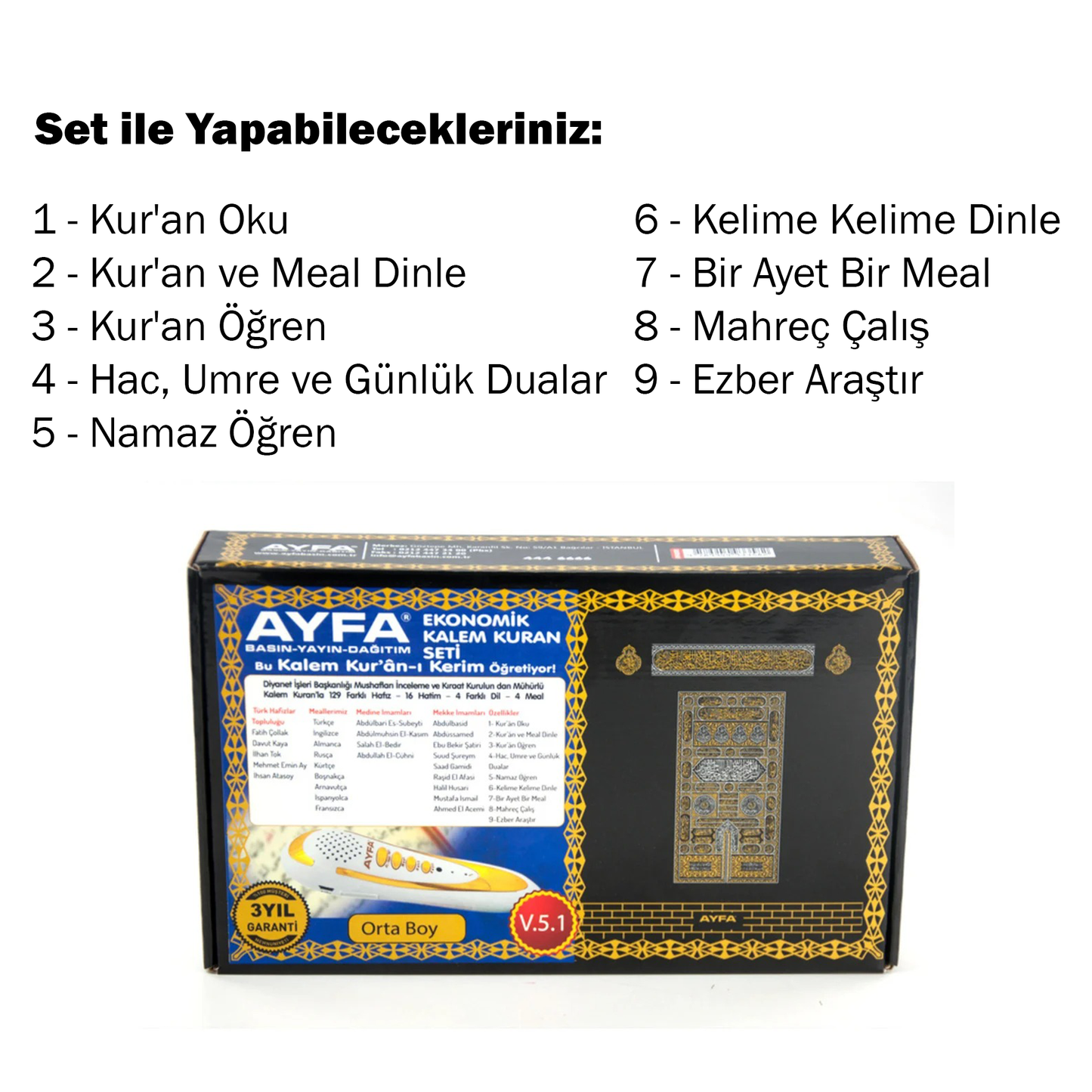 Kuran Okuyan Kalem Seti